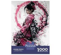 Rompecabezas De 1000 Piezas para Adultos Geisha in Cherry Blossoms Rompecabezas para Adultos Juegos Divertidos Análisis Y Lógica Regalos para Amigos Y Familiares 52x38cm/1000pcs