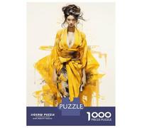 Rompecabezas De 1000 Piezas para Adultos Geisha in Yellow Rompecabezas para Adultos Juguetes Antiestrés Difícil Difícil Y Desafiante 70x50cm/1000pcs