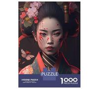 Rompecabezas De 1000 Piezas para Adultos Geisha Japan Asian Flower Rompecabezas para Adultos Juegos Relajantes Análisis Y Lógica Oferta como Regalos para Toda La Familia 52x38cm/1000pcs