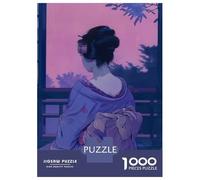 Rompecabezas De 1000 Piezas para Adultos Geisha Japan Painting Rompecabezas Juguetes Antiestrés Decoración del Hogar Difícil Y Desafiante 38x26cm/1000pcs