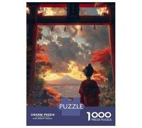 Rompecabezas De 1000 Piezas para Adultos Geisha View Torii and Fuji Rompecabezas para Adultos Juego Familiar Alivia El Estrés Difícil Y Desafiante 38x26cm/1000pcs