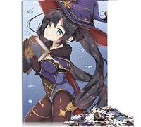 Rompecabezas de 1000 Piezas para Adultos Genshin Impact Puzzle para Adultos Rompecabezas de Madera Decoración para el hogar (Tamaño 50x75cm)