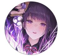 Rompecabezas de 1000 Piezas para Adultos Genshin Impact Raiden Shogun, Rompecabezas Redondo de 1000 Piezas, Regalo, Actividad educativa para Mejorar Las Habilidades cognitivas, 67,5 x 67,5 cm
