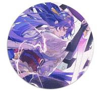 Rompecabezas de 1000 Piezas para Adultos Genshin Impact Raiden Shogun,Rompecabezas Redondos de 1000 Piezas para Adultos,Rompecabezas y decoración del hogar, Fiestas,67,5x67,5cm