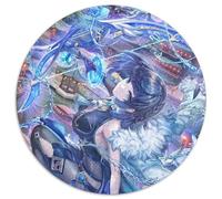 Rompecabezas de 1000 Piezas para Adultos Genshin Impact, Rompecabezas Redondos de 1000 Piezas para Adultos, Rompecabezas y decoración del hogar, Fiestas, 67,5 x 67,5 cm