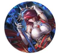 Rompecabezas de 1000 Piezas para Adultos Genshin Impact Rosaria, Redondo de cartón, para diversión Familiar, Vacaciones y Noches de Juegos interactivos, 1000 Piezas (67,5x67,5cm)