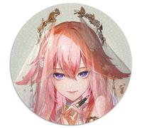 Rompecabezas de 1000 Piezas para Adultos Genshin Impact Yae Miko, Rompecabezas Redondo de 1000 Piezas, navideño y decoración del hogar, 67,5 x 67,5 cm