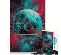 Rompecabezas de 1000 Piezas para Adultos Geometría Celeste,Corte preciso,Manualidades,resolución de Problemas,Divertido Juego para el Tiempo Libre,decoración navideña (38x52cm)