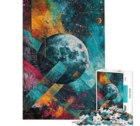 Rompecabezas de 1000 Piezas para Adultos Geometría Lunar Juego de ingenio Carrera de Velocidad Regalo de cumpleaños y único (tamaño 50x75cm)