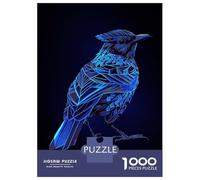 Rompecabezas De 1000 Piezas para Adultos Geometric Blue Jay Bird Rompecabezas para Adultos Juego Familiar Difícil Difícil Y Desafiante 38x26cm/1000pcs