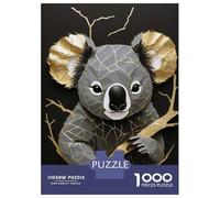 Rompecabezas De 1000 Piezas para Adultos Geometric Koala with Golden Accents Rompecabezas para Adultos Juguetes Antiestrés Patrón De Montaje Oferta como Regalo para Toda La Familia 70x50cm/1000pcs