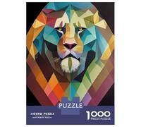 Rompecabezas De 1000 Piezas para Adultos Geometric Lion Rompecabezas para Adultos Juego Práctico Decoración De Pared Gran Regalo para Los Amantes De Los Juegos 70x50cm/1000pcs