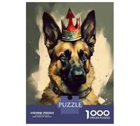 Rompecabezas De 1000 Piezas para Adultos German Shepherd Dog Petite Rompecabezas para Adultos Juegos Familiares Regalo De Cumpleaños Cumpleaños Y Navidad 70x50cm/1000pcs