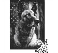 Rompecabezas De 1000 Piezas para Adultos German Shepherd Dog T-Shirt Rompecabezas para Adultos Juguetes Antiestrés para La Diversión Familiar Actividades Divertidas En Casa 70x50cm/1000pcs