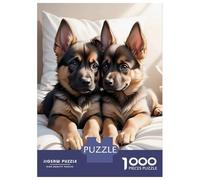 Rompecabezas De 1000 Piezas para Adultos German Shepherd Pup Rompecabezas para Adultos Juegos De Relajación Desafío Difícil Ayuda A Ejercitar El Cerebro 52x38cm/1000pcs