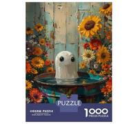 Rompecabezas De 1000 Piezas para Adultos Ghost in A Flower Bath Rompecabezas para Adultos Juegos Familiares Patrón De Montaje 38x26cm/1000pcs
