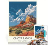Rompecabezas de 1000 Piezas para Adultos Ghost Ranch NM, Juego Imposible, antiestrés, cumpleaños y Navidad 50x75cm