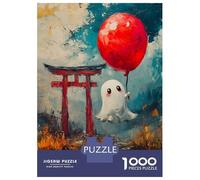 Rompecabezas De 1000 Piezas para Adultos Ghost with Red Balloon Rompecabezas para Adultos Juguetes De Bricolaje Decoración Perfecta Regalos Y Cumpleaños Únicos 70x50cm/1000pcs