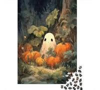 Rompecabezas De 1000 Piezas para Adultos Ghostly Pumpkin Patch Rompecabezas para Adultos Juegos Divertidos Regalo De Cumpleaños Diversión En Casa Actividades, 38x26cm/1000pcs
