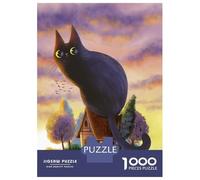 Rompecabezas De 1000 Piezas para Adultos Giant Cat by Day Rompecabezas para Adultos Juegos Relajantes para La Diversión Familiar Interacción Entre Padres E Hijos 52x38cm/1000pcs