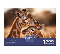 Rompecabezas De 1000 Piezas para Adultos Giraffe Family Portrait Rompecabezas para Adultos Juegos Divertidos Una Obra De Arte Oferta como Regalos para Toda La Familia 52x38cm/1000pcs