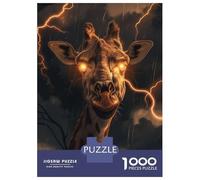 Rompecabezas De 1000 Piezas para Adultos Giraffe Lighting Fantasy Rompecabezas para Adultos Juegos Familiares para La Diversión Familiar Regalos De Cumpleaños Y Únicos 38x26cm/1000pcs