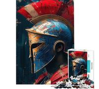 Rompecabezas de 1000 Piezas para Adultos Gladiador Espartano Rompecabezas Relajante Juegos de análisis y lógica dificultad Alta y desafiante (tamaño 38x52cm)