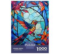 Rompecabezas De 1000 Piezas para Adultos Glass Hummingbird No6 Rompecabezas para Adultos Juegos Familiares Pero Divertidos Y Humorísticos Regalo De Cumpleaños, Regalos, 38x26cm/1000pcs