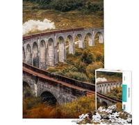 Rompecabezas de 1000 Piezas para Adultos Glenfinnan Harry Potter Rompecabezas Interactivo Juego de Velocidad Hand Speed Race Regalo Ideal para Toda la Familia (tamaño 38x26cm)