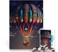 Rompecabezas de 1000 Piezas para Adultos “Globo aerostático” Madera,Apto para Mayores de 14 años. Juego Educativo de Aprendizaje Gran Regalo。tamaño:50x75cm/19.68x29.52pulgada