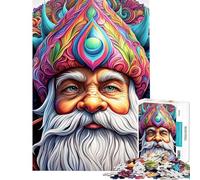 Rompecabezas de 1000 Piezas para Adultos Gnomo Dragón Rompecabezas Fractal Juego práctico para Pasar el Tiempo en casa cumpleaños y Navidad (Tamaño 38x52cm)