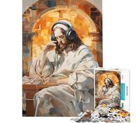 Rompecabezas de 1000 Piezas para Adultos God Jams with The Angels Actividades Divertidas para Hacer en casa Regalos para Mujeres Juegos Familiares Apto para Mayores de 14 años 50x75cm