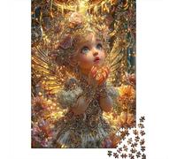 Rompecabezas De 1000 Piezas para Adultos Golden Angel Statue Decor Rompecabezas para Adultos Juegos Divertidos Una Obra De Arte Cumpleaños Y Navidad 52x38cm/1000pcs