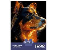 Rompecabezas De 1000 Piezas para Adultos Golden Australian Shepherd Dog Portrait Rompecabezas para Adultos Juguetes Antiestrés Corte De Precisión Actividades Divertidas En Casa 38x26cm/1000pcs