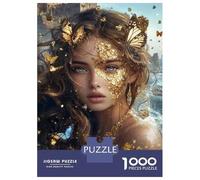 Rompecabezas De 1000 Piezas para Adultos Golden Butterfly Fantasy Art Print Rompecabezas Juguete Decoración De Pared Difícil Difícil Cumpleaños Y Navidad 52x38cm/1000pcs