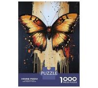 Rompecabezas De 1000 Piezas para Adultos Golden Butterfly Painting Rompecabezas para Adultos Juegos Relajantes Que Mejoran La Memoria Interacción Entre Padres E Hijos 38x26cm/1000pcs