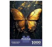Rompecabezas De 1000 Piezas para Adultos Golden Butterfly Rompecabezas para Adultos Juego De Ingenio Decoración Perfecta Regalos De Cumpleaños Y Únicos 38x26cm/1000pcs