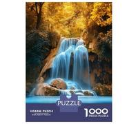 Rompecabezas De 1000 Piezas para Adultos Golden Forest Waterfall Rompecabezas para Adultos Juguetes Antiestrés Difícil Difícil Y Desafiante 38x26cm/1000pcs