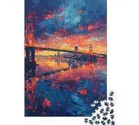 Rompecabezas De 1000 Piezas para Adultos Golden Gate Bridge Sunset-13 Rompecabezas para Adolescentes Juego De Ingenio Desafío Difícil Juego Desafiante Regalos 70x50cm/1000pcs