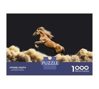 Rompecabezas De 1000 Piezas para Adultos Golden Horse Leaping Through Dust Rompecabezas para Adultos Juegos De Relajación Una Obra De Arte Regalos para Amigos Y Familiares 38x26cm/1000pcs
