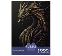 Rompecabezas De 1000 Piezas para Adultos Golden Line Dragon Rompecabezas para Adultos Juegos De Relajación Regalos para Mujeres Desafío Educativo 38x26cm/1000pcs