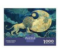 Rompecabezas De 1000 Piezas para Adultos Golden Lion Wall Art Print-2 Rompecabezas para Adultos Juego De Ingenio Decoración Perfecta Regalos De Cumpleaños Y Únicos 38x26cm/1000pcs