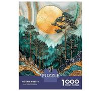 Rompecabezas De 1000 Piezas para Adultos Golden Moonlit Forest Rompecabezas para Adolescentes Juguetes De Bricolaje Que Mejoran La Memoria Regalos De Cumpleaños Y Únicos 70x50cm/1000pcs