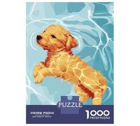 Rompecabezas De 1000 Piezas para Adultos Golden Retriever Puppy Swimming Rompecabezas para Adultos Juego De Ingenio Corte De Precisión Desafiante De Completar 70x50cm/1000pcs