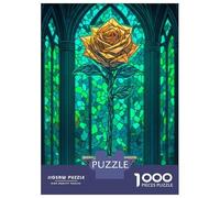 Rompecabezas De 1000 Piezas para Adultos Golden Rose Rompecabezas Juegos Divertidos Vacaciones En Casa Matar El Tiempo Cumpleaños Y Navidad 70x50cm/1000pcs