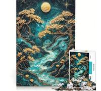 Rompecabezas de 1000 Piezas para Adultos Golden Sakura Dreams, decoración de Pared, Ideal para la diversión Familiar, Regalo de cumpleaños o para Viajes 38x52cm