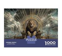 Rompecabezas De 1000 Piezas para Adultos Golden Throne Lion Majesty Rompecabezas para Adultos Juego De Ingenio Decoración Difícil Y Desafiante 52x38cm/1000pcs