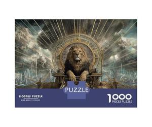 Rompecabezas De 1000 Piezas para Adultos Golden Throne Lion Majesty Rompecabezas para Adultos Juego De Ingenio Decoración Difícil Y Desafiante 52x38cm/1000pcs