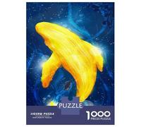 Rompecabezas De 1000 Piezas para Adultos Golden Whale in Blue Rompecabezas para Adolescentes Juguetes Antiestrés Desafío Difícil Actividades Divertidas En Casa 70x50cm/1000pcs