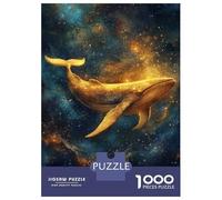 Rompecabezas De 1000 Piezas para Adultos Golden Whale in Cosmos-5 Rompecabezas para Adultos Juegos Familiares Pero Regalos Divertidos Y Humorísticos para Amigos Y Familiares 52x38cm/1000pcs
